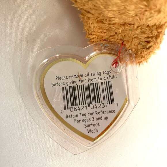 TY Beanie Baby Fuzz The Bear Brown 8" 1999 With Original Hang Tag - Picture 5 of 8